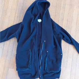 Wilfred Zip Up Hoodie - Black Lg